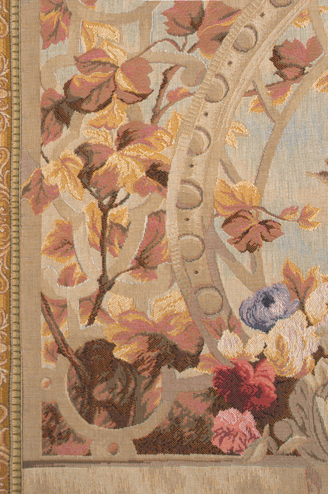 Beauvais II Floral Tapestry Wall Hanging 34 x 54 in French Botanical Floral Jacquard Woven Wall Art Home Decor