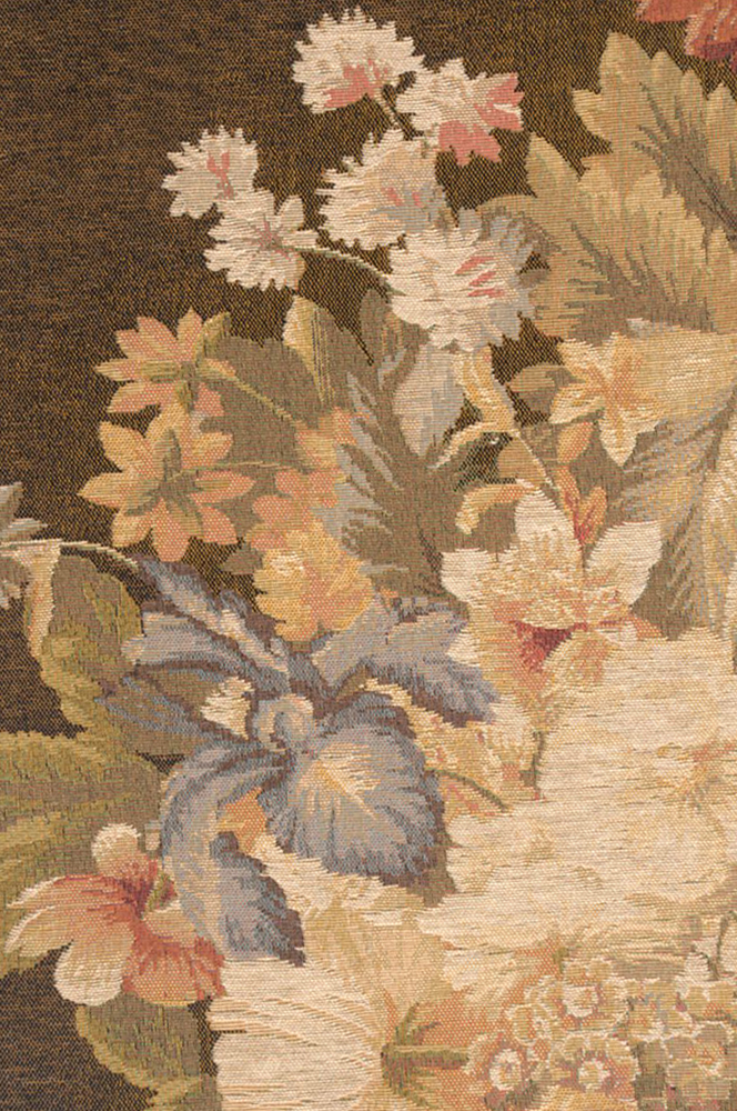 Pierre Joseph Redoute Bouquet Tulipe Fonce French Tapestry Wall Hanging 37x27 Inch Cotton Jacquard Woven Wall Tapestry