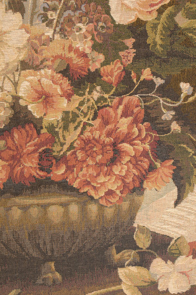 Pierre Joseph Redoute Bouquet Tulipe Fonce French Tapestry Wall Hanging 37x27 Inch Cotton Jacquard Woven Wall Tapestry