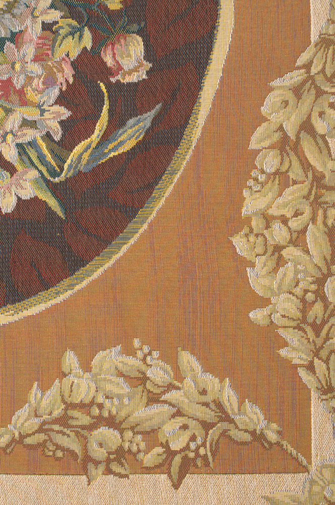 Pierre Joseph Redoute Petit Bouquet en Jaune French Tapestry Wall Hanging 58x43 Inch Cotton Jacquard Woven Wall Tapestry