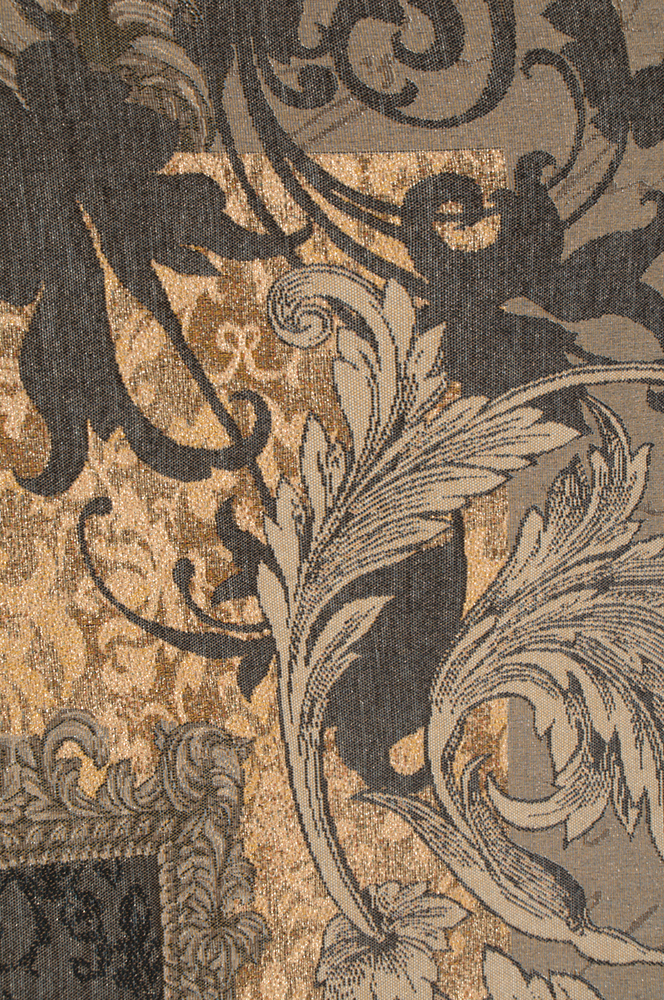 Mobilier Louis XVI Gold French Tapestry Wall Hanging 58x44 Inch Cotton Jacquard Woven Wall Tapestry