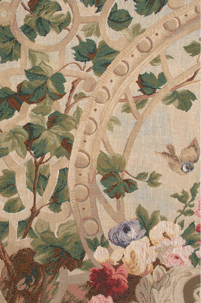 Decorative Beauvais Floral Tapestry Wall Hanging 40 x 61 in French Floral Botanical Jacquard Woven Wall Art Home Decor