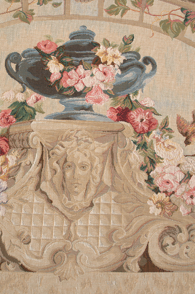 Decorative Beauvais Floral Tapestry Wall Hanging 40 x 61 in French Floral Botanical Jacquard Woven Wall Art Home Decor