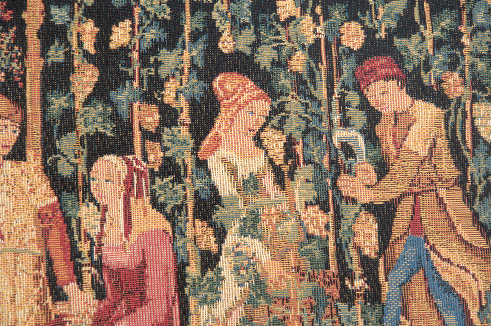 The Harvest Belgian Tapestry Pillow Cover 13x13 Inch Cotton Jacquard Woven Cushion Cover