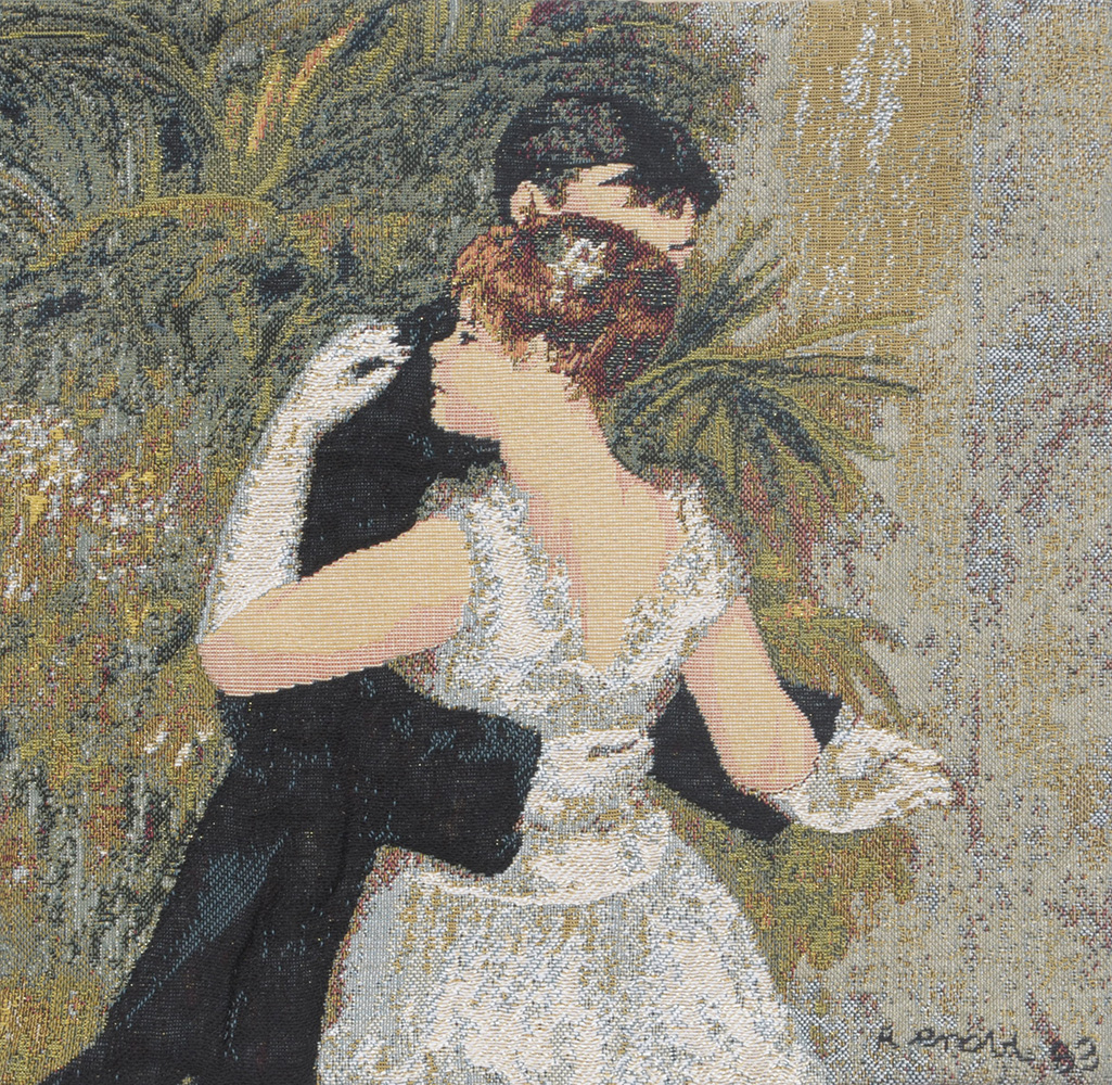 Edgar Degas Danse Belgian Tapestry Pillow Cover 13x13 Inch Cotton Jacquard Woven Cushion Cover