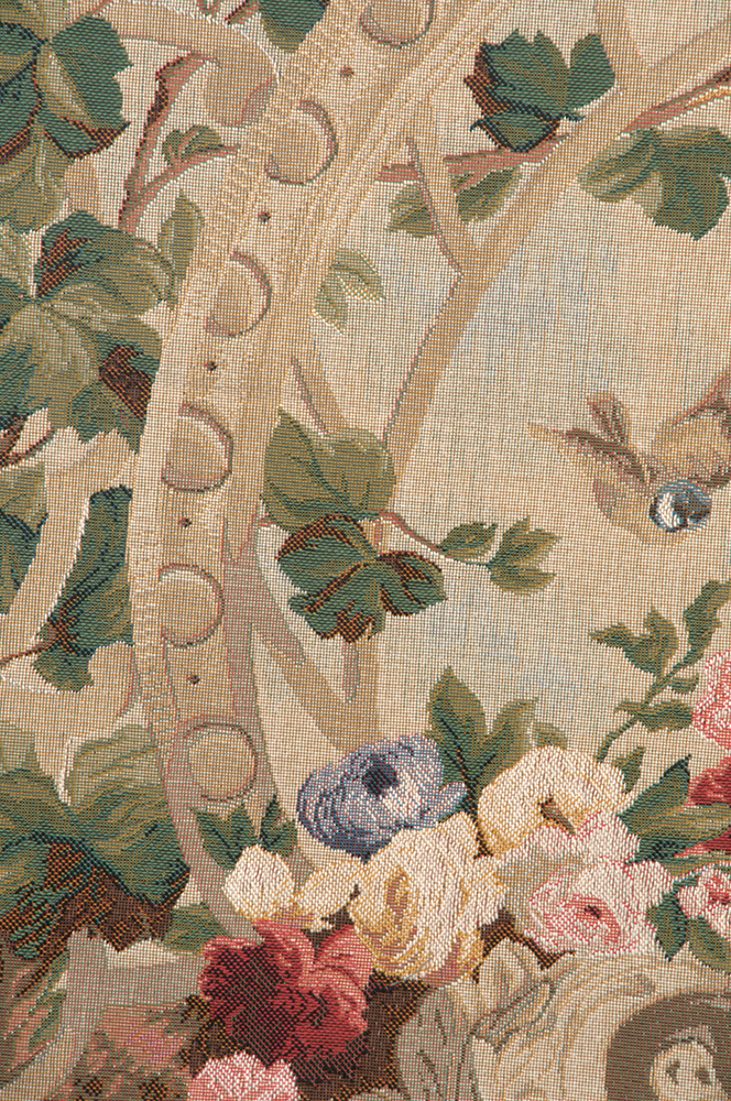 Beauvais Without Border French Tapestry Wall Hanging 28 X 50 Inch Classic Verdure Landscape Jacquard Woven Wall Art Home Decor
