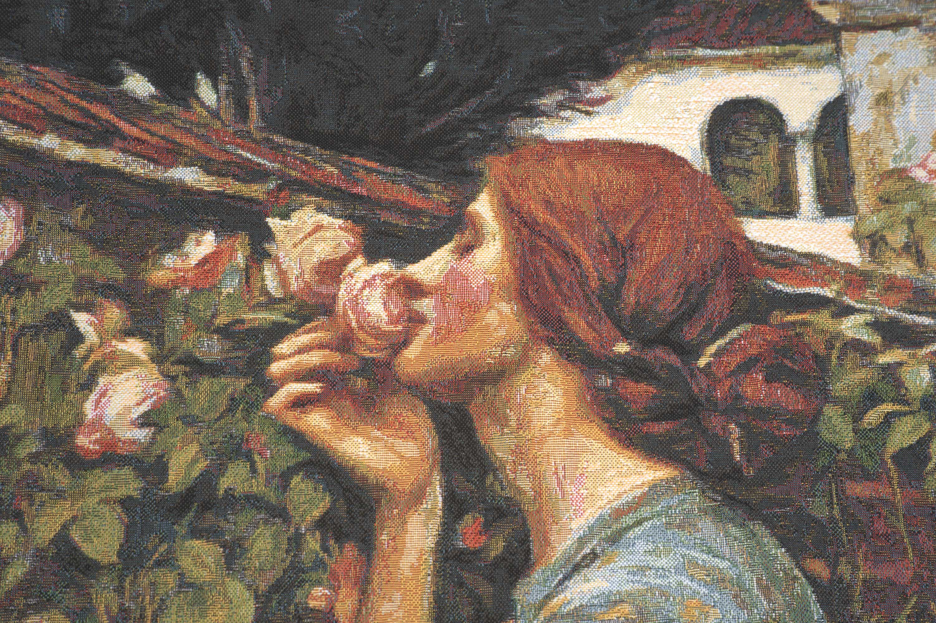 John William Waterhouse Soul of the Rose Tapestry Pillow Cover 18x18 Inch Cotton Jacquard Woven Cushion Cover