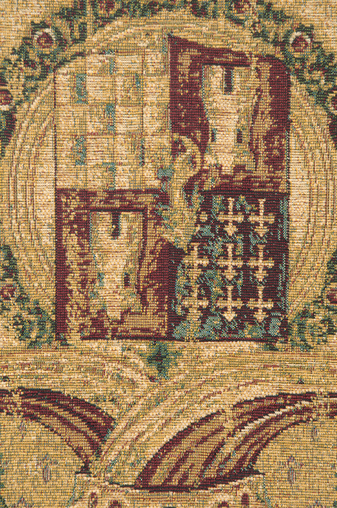 Stemma Tours Chenille Decorative Tapestry Wall Hanging 36 x 26 in Heraldic Coat of Arms Jacquard Woven Wall Art