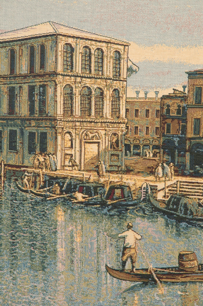 Alberto Passini The Rialto Bridge Italian Tapestry Wall Hanging 24x34 Inch Cotton Jacquard Woven Wall Tapestry