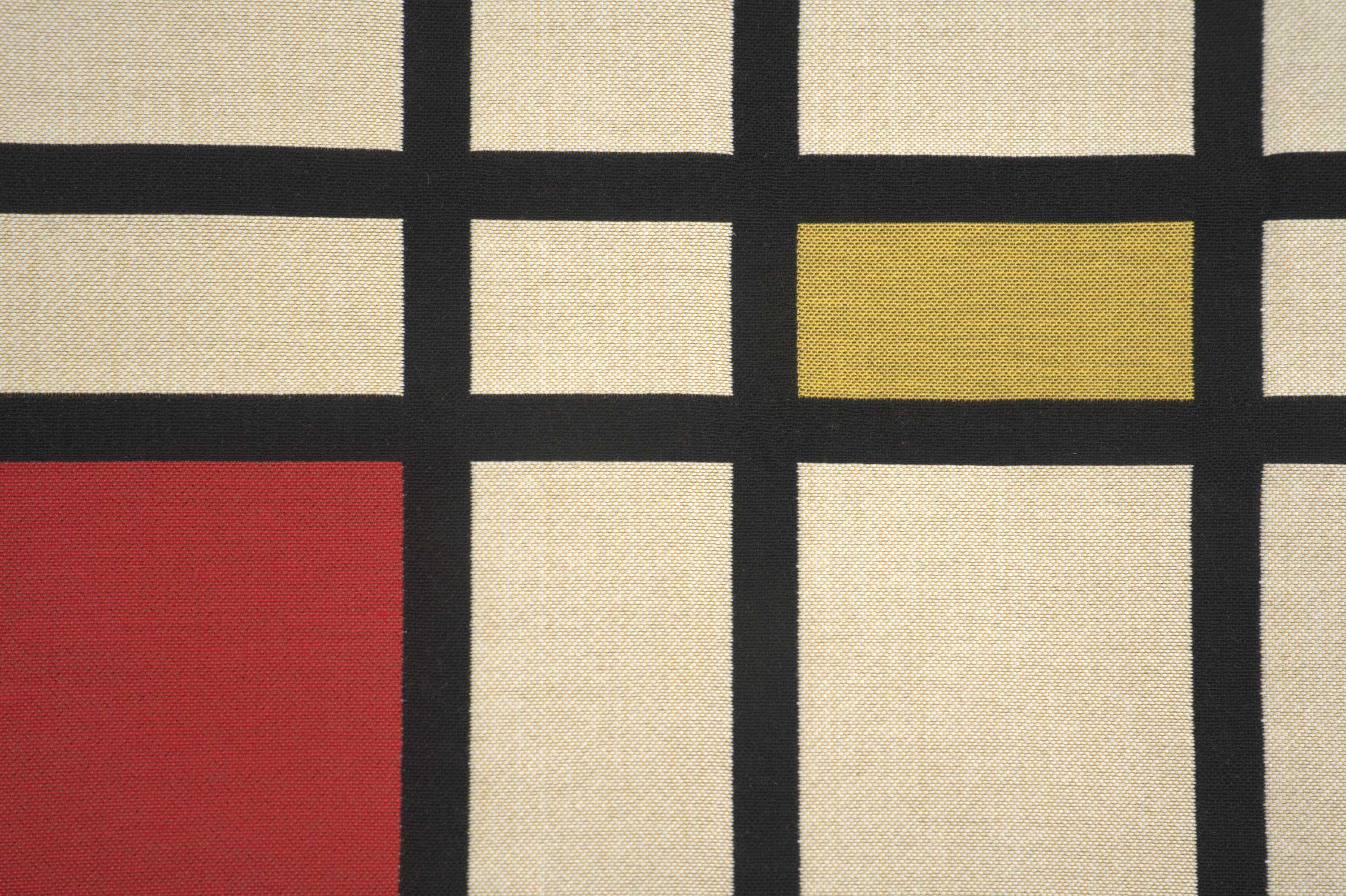 Mondriaan Tapestry Pillow Cover 18x18 Inch Cotton Jacquard Woven Cushion Cover