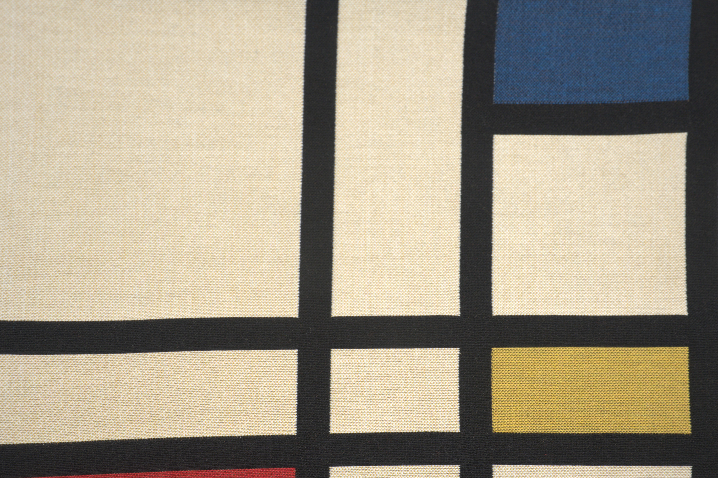 Mondriaan Tapestry Pillow Cover 18x18 Inch Cotton Jacquard Woven Cushion Cover