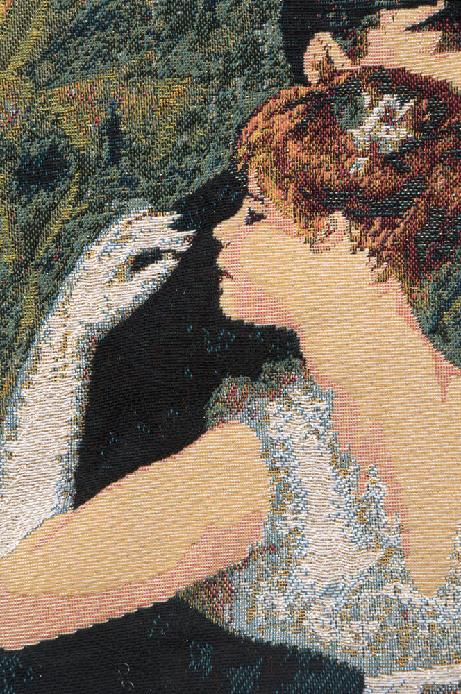 Edgar Degas Danse à la Ville Large Tapestry Pillow Cover 18x18 Inch Cotton Jacquard Woven Cushion Cover