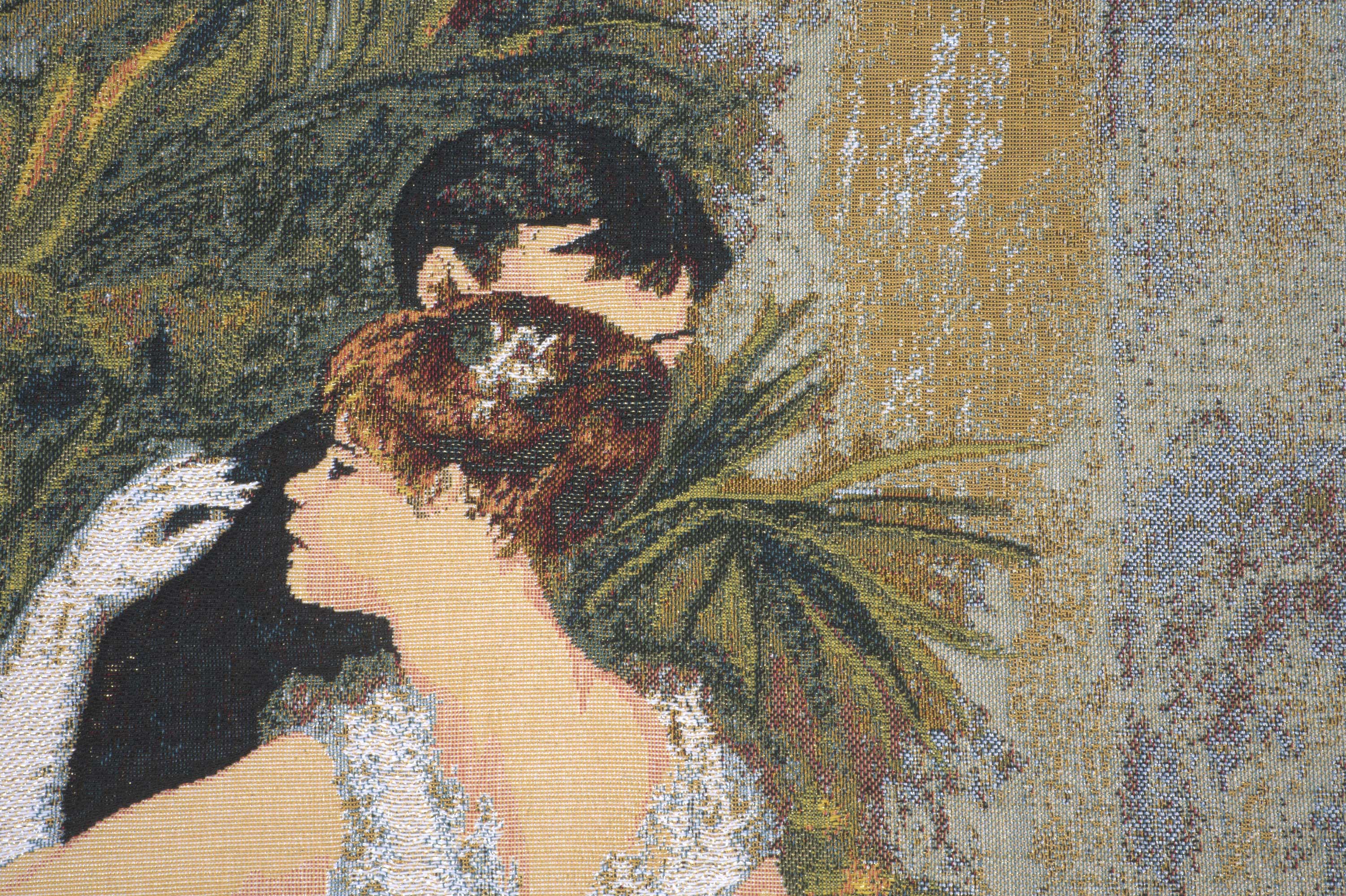 Edgar Degas Danse à la Ville Large Tapestry Pillow Cover 18x18 Inch Cotton Jacquard Woven Cushion Cover