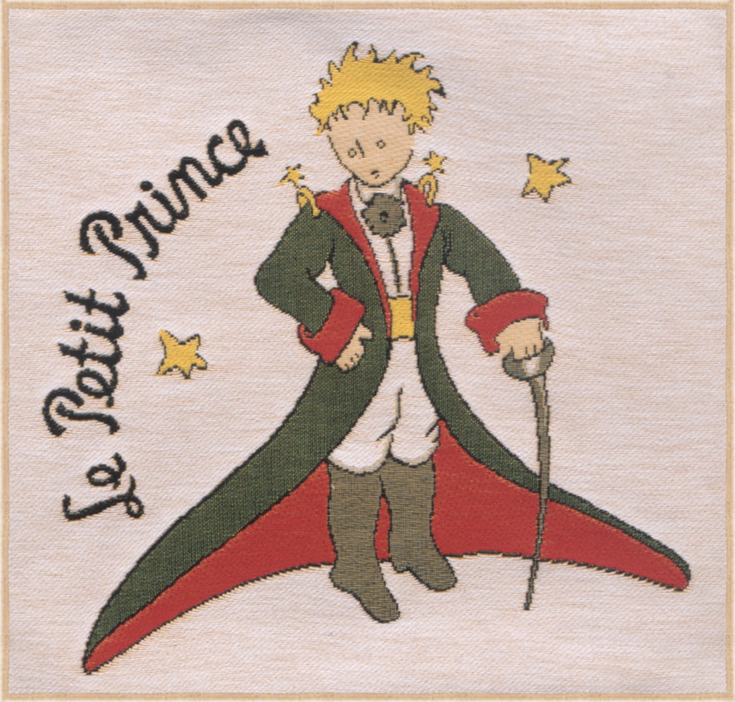 Antoine de Saint-Exupery Costume Small Tapestry Pillow Cover 14x14 Inch Cotton Jacquard Woven Cushion Cover