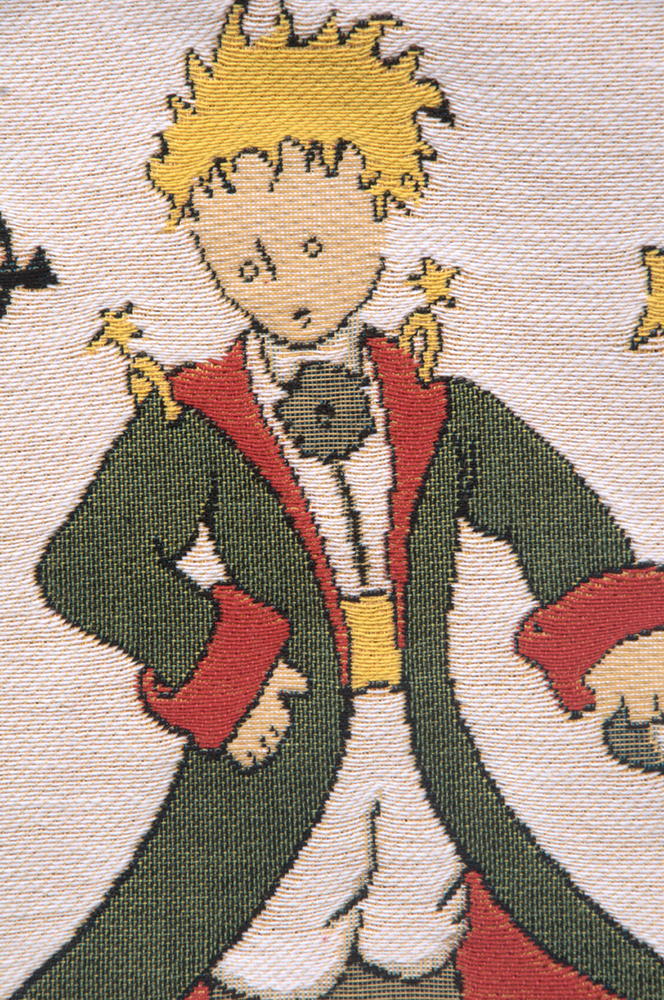 Antoine de Saint-Exupery Costume Small Tapestry Pillow Cover 14x14 Inch Cotton Jacquard Woven Cushion Cover