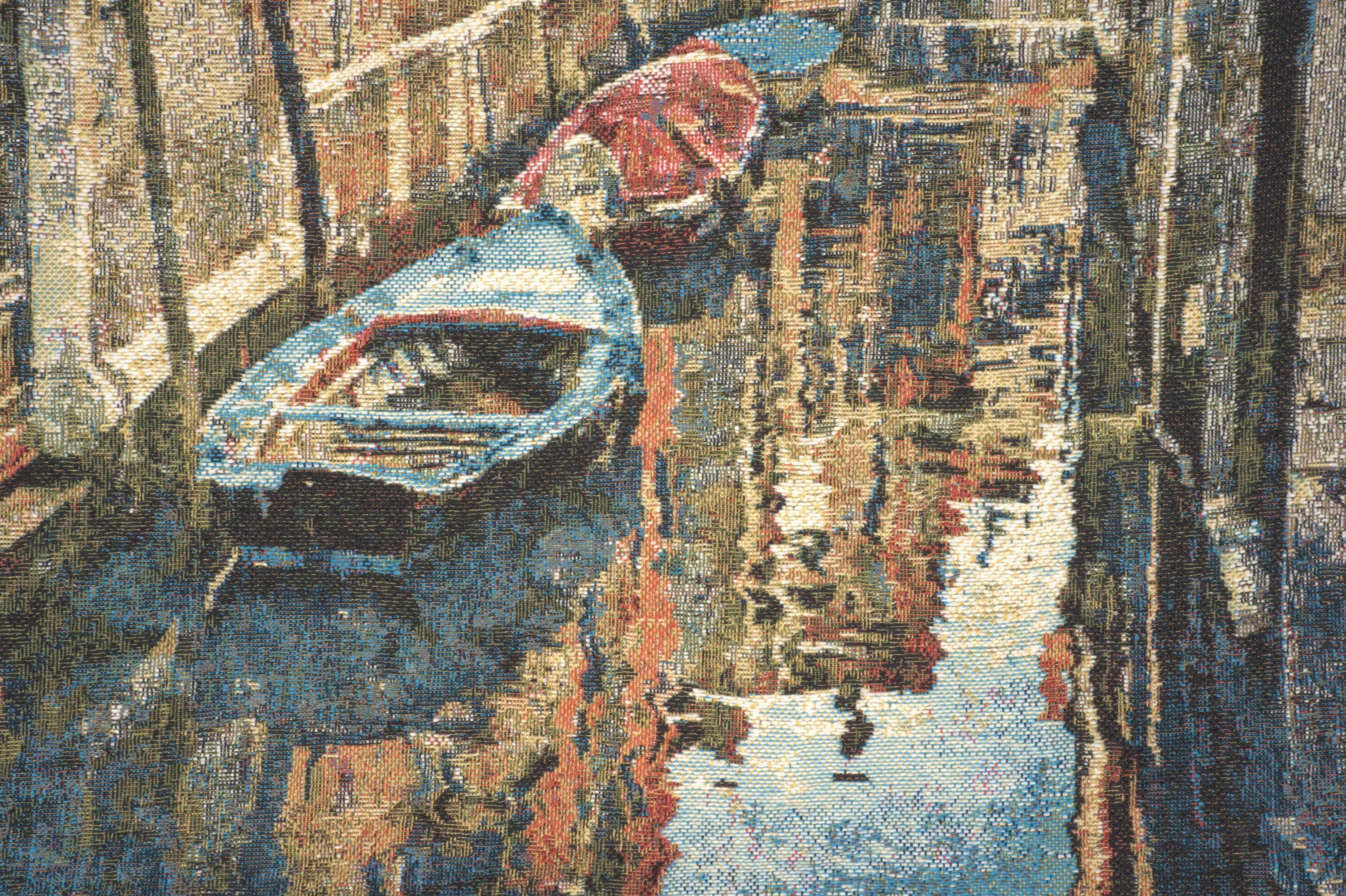 Vintage Venice Large Tapestry Pillow Cover 18x18 Inch Cotton Jacquard Woven Cushion Cover
