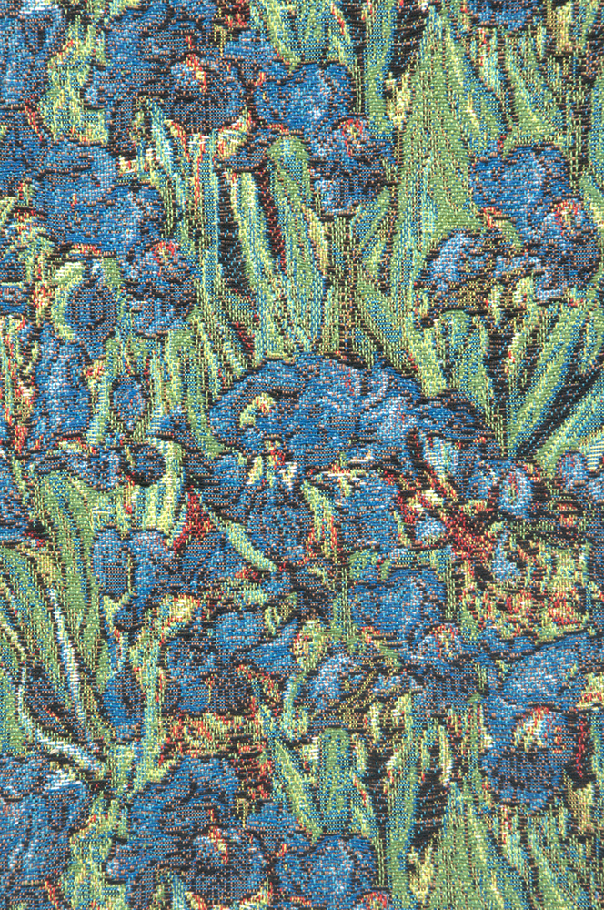 Vincent Van Gogh Iris Large Tapestry Pillow Cover 18x18 Inch Cotton Jacquard Woven Cushion Cover
