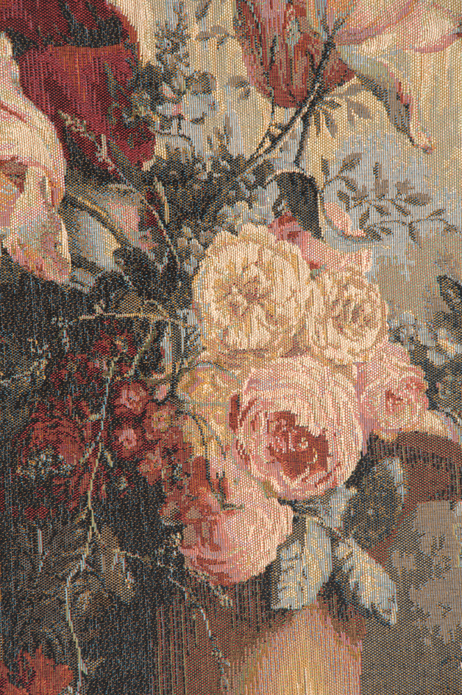 Bouquet Jardin Gazebo French Tapestry Wall Hanging 57x41 Inch Cotton Jacquard Woven Wall Tapestry