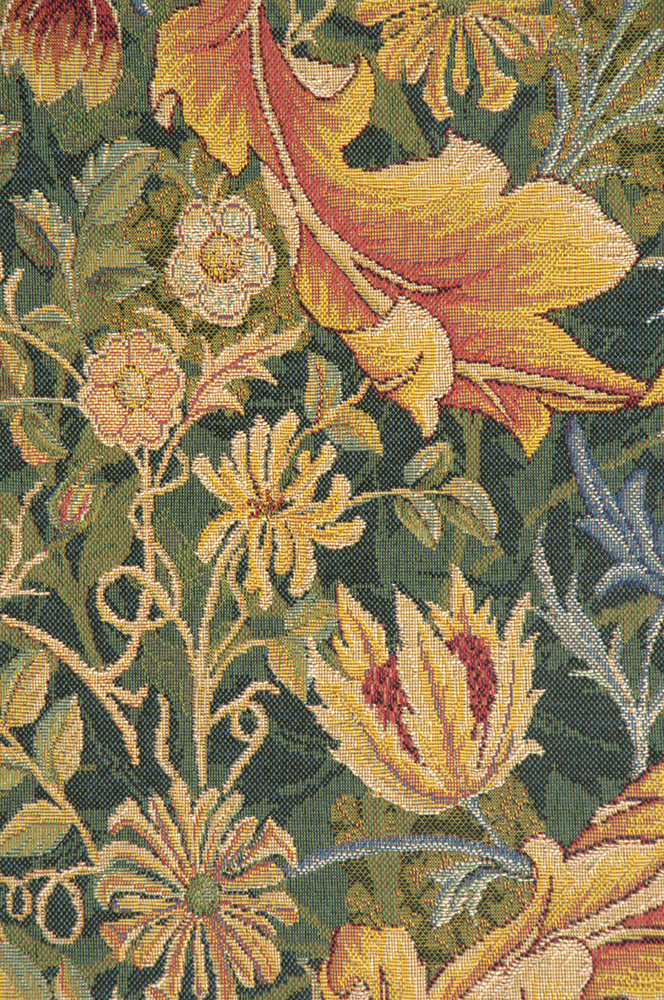 William Morris Acanthe Green Medium Tapestry Wall Hanging 58 x 28 in Arts and Crafts Acanthus Jacquard Woven Wall Art