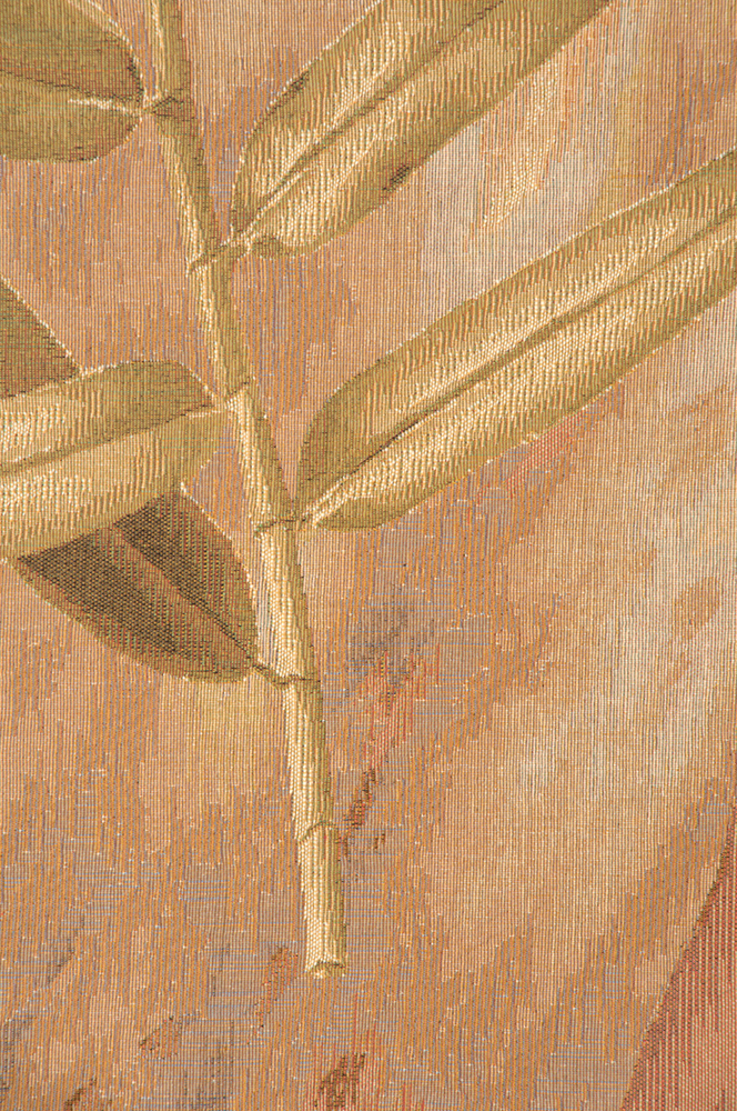 Oriental Bamboo II Floral Tapestry Wall Hanging 57 x 40 in Asian Botanical Bamboo Jacquard Woven Wall Art