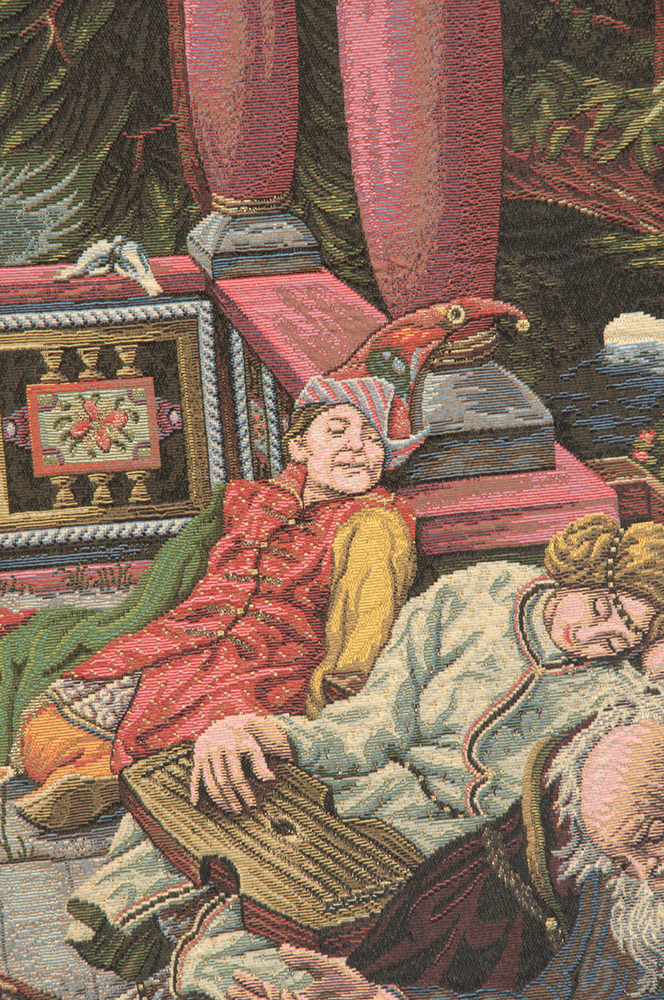 Victor Vasnetsov Sleeping Beauty Decorative Tapestry Wall Hanging 26 x 48in Fairy Tale Figurative Jacquard Woven Wall Art