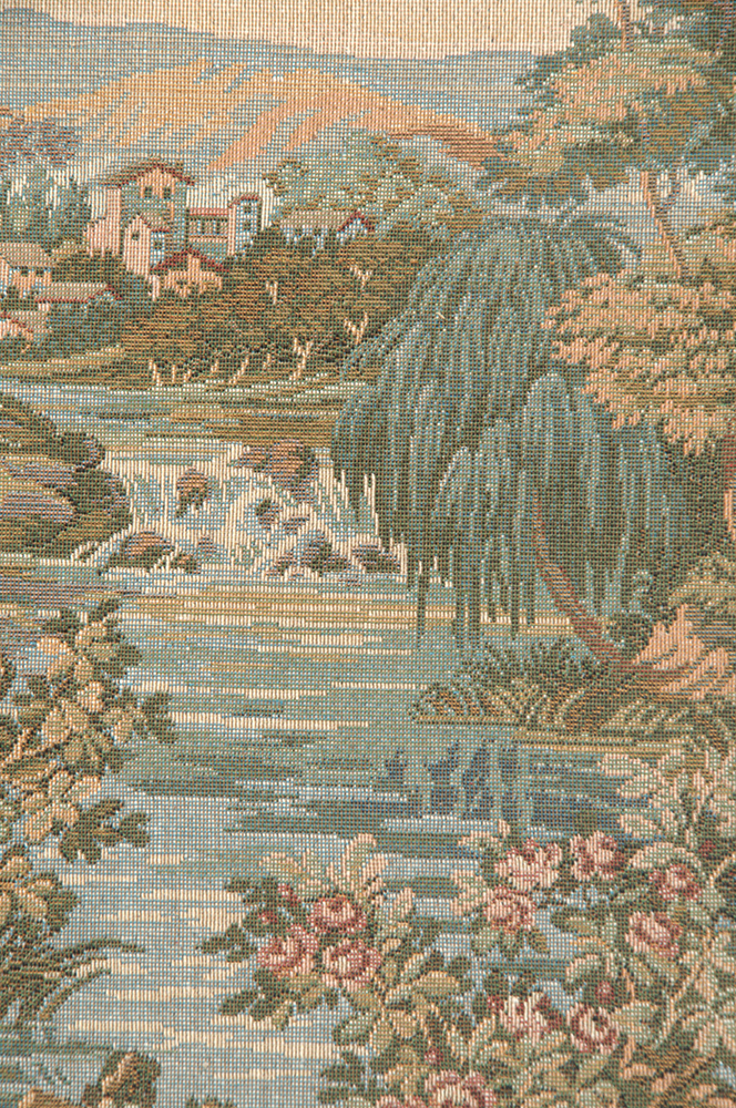 Swan in the Lake Landscape Tapestry Wall Hanging 18 x 32 in Romantic Swan Nature Jacquard Woven Wall Art