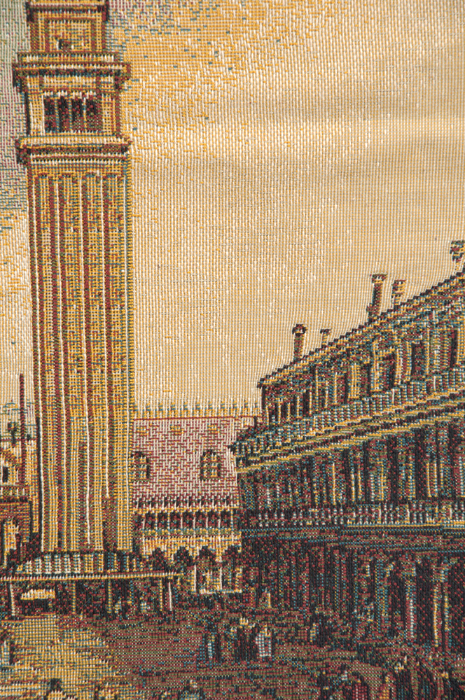 San Marco Decorative Tapestry Wall Hanging 13 x 20 in Venice Italy Piazza Cityscape Jacquard Woven Wall Art