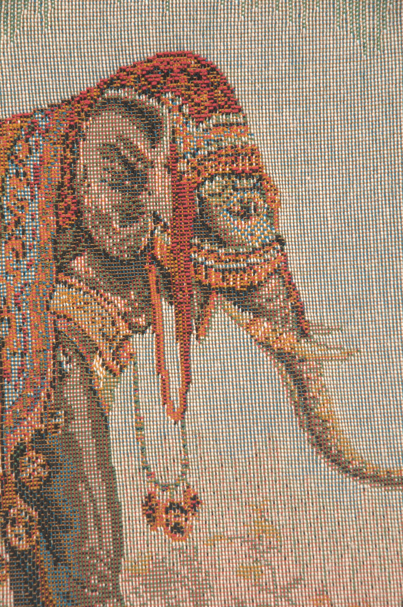 Jean Baptiste Huet Elephant I Small Tapestry Pillow Cover 14x14 Inch Cotton Jacquard Woven Cushion Cover