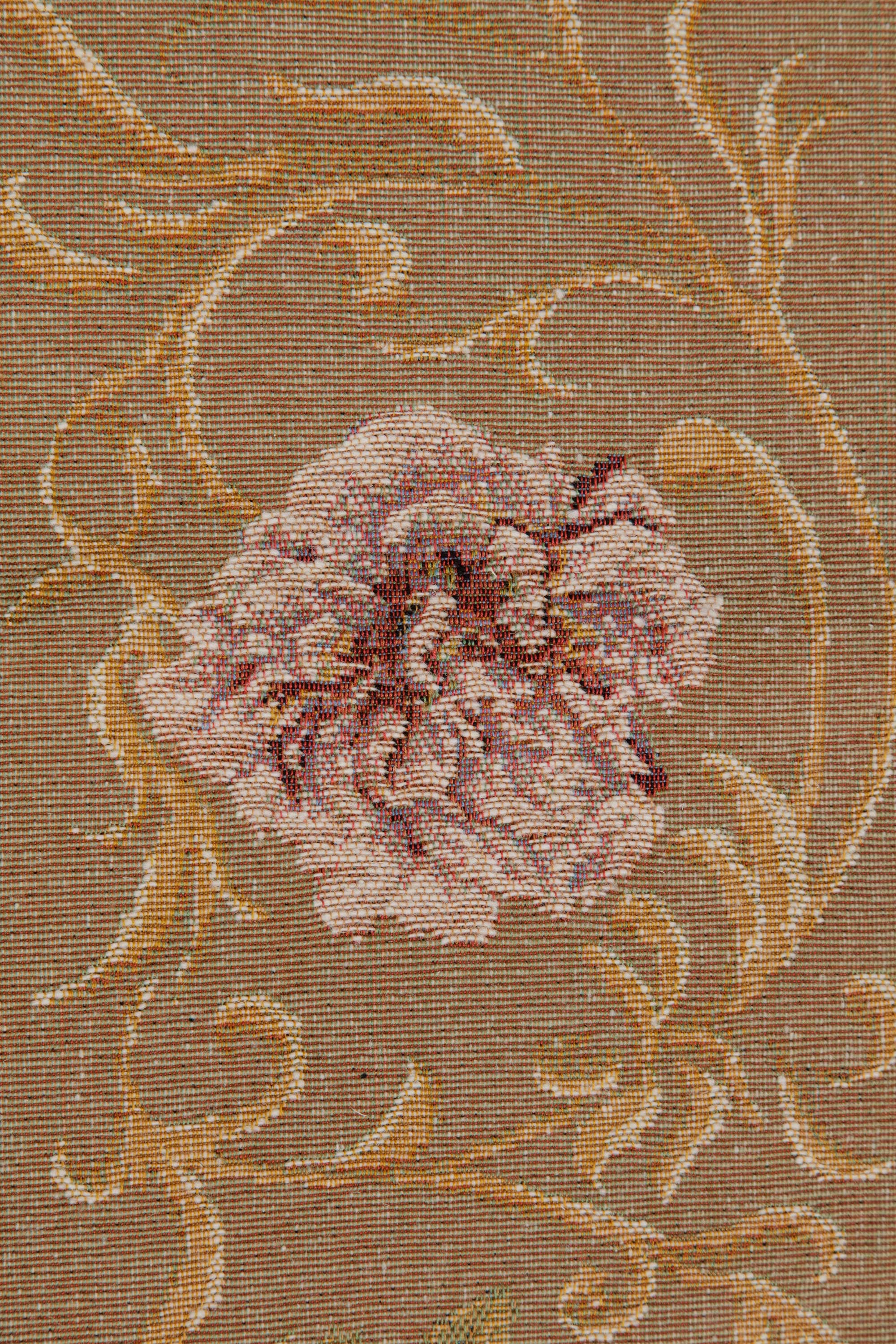 Josephine Light Small French Jacquard Woven Table Runner 35x14 Inch Floral Dining Decor