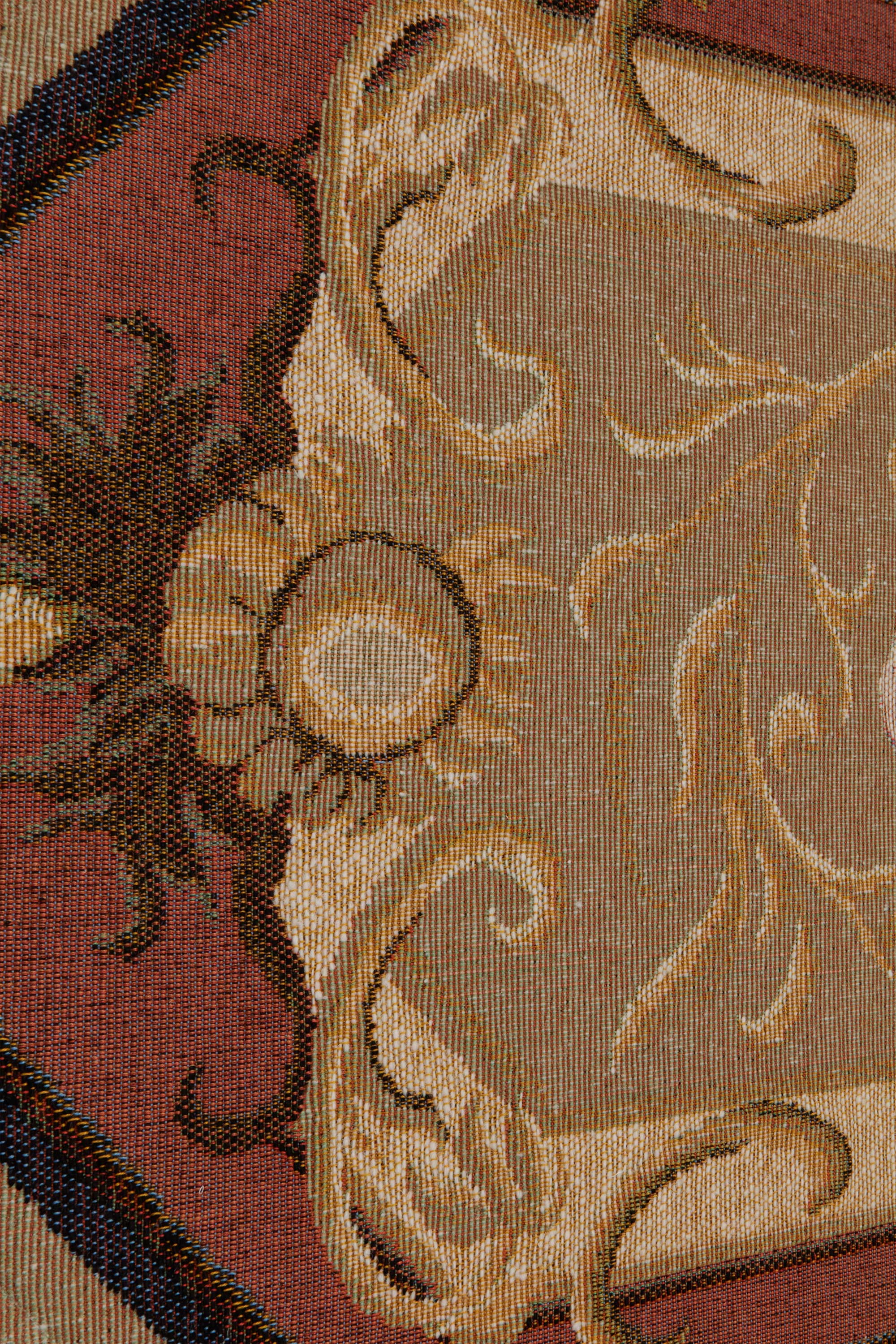 Josephine Light Small French Jacquard Woven Table Runner 35x14 Inch Floral Dining Decor
