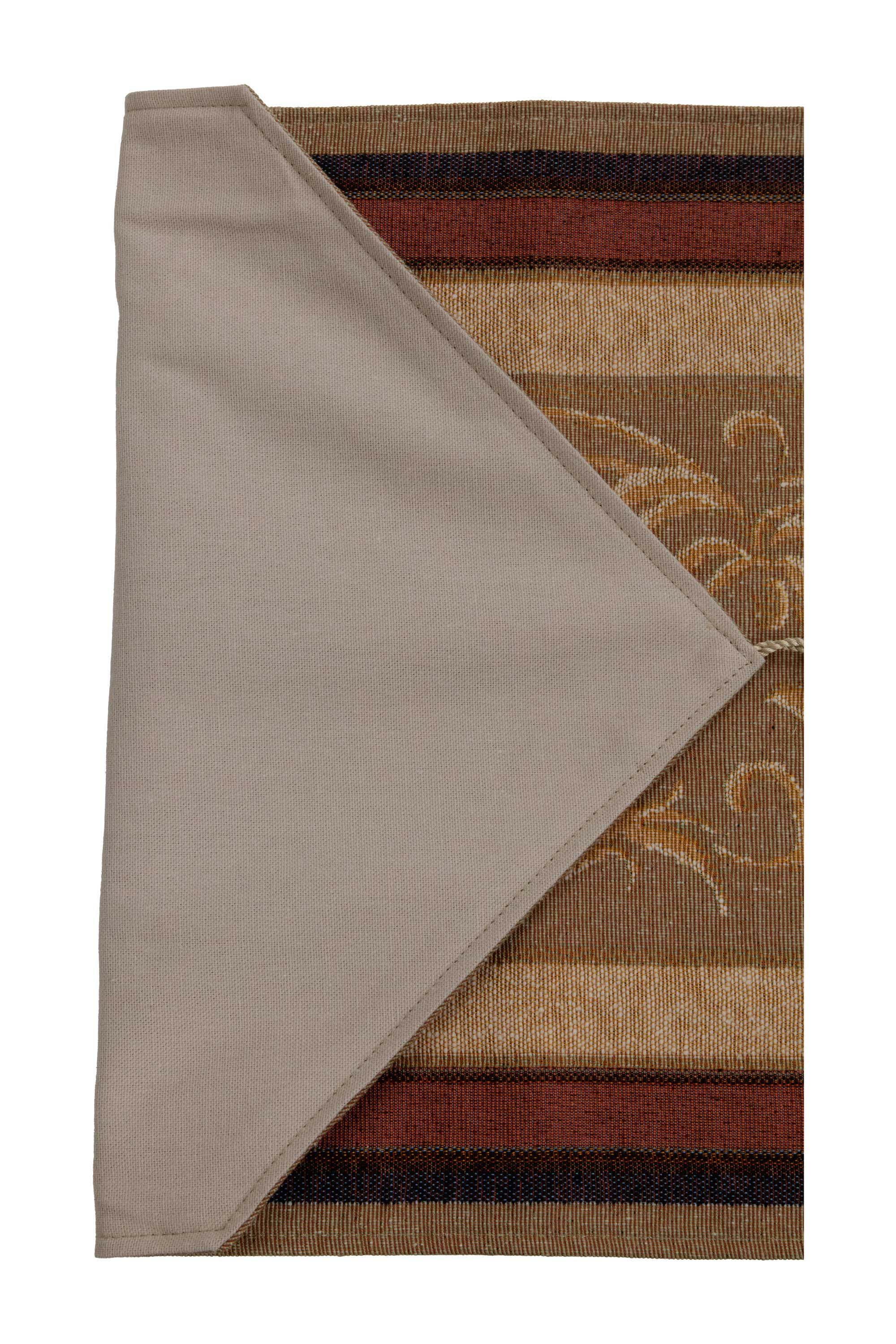 Josephine Light Small French Jacquard Woven Table Runner 35x14 Inch Floral Dining Decor