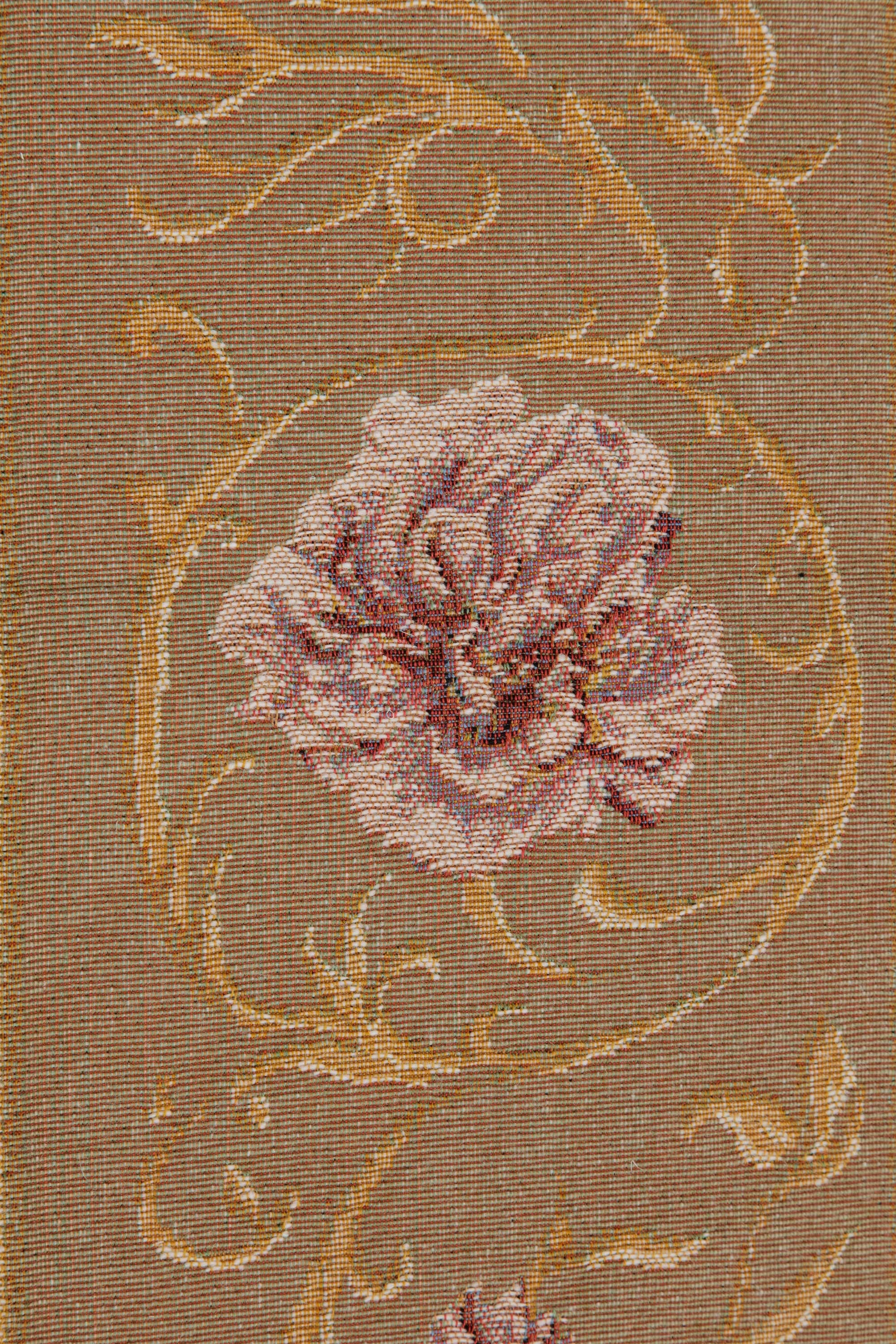 Josephine Light Large French Jacquard Woven Table Runner 70x14 Inch Floral Dining Decor