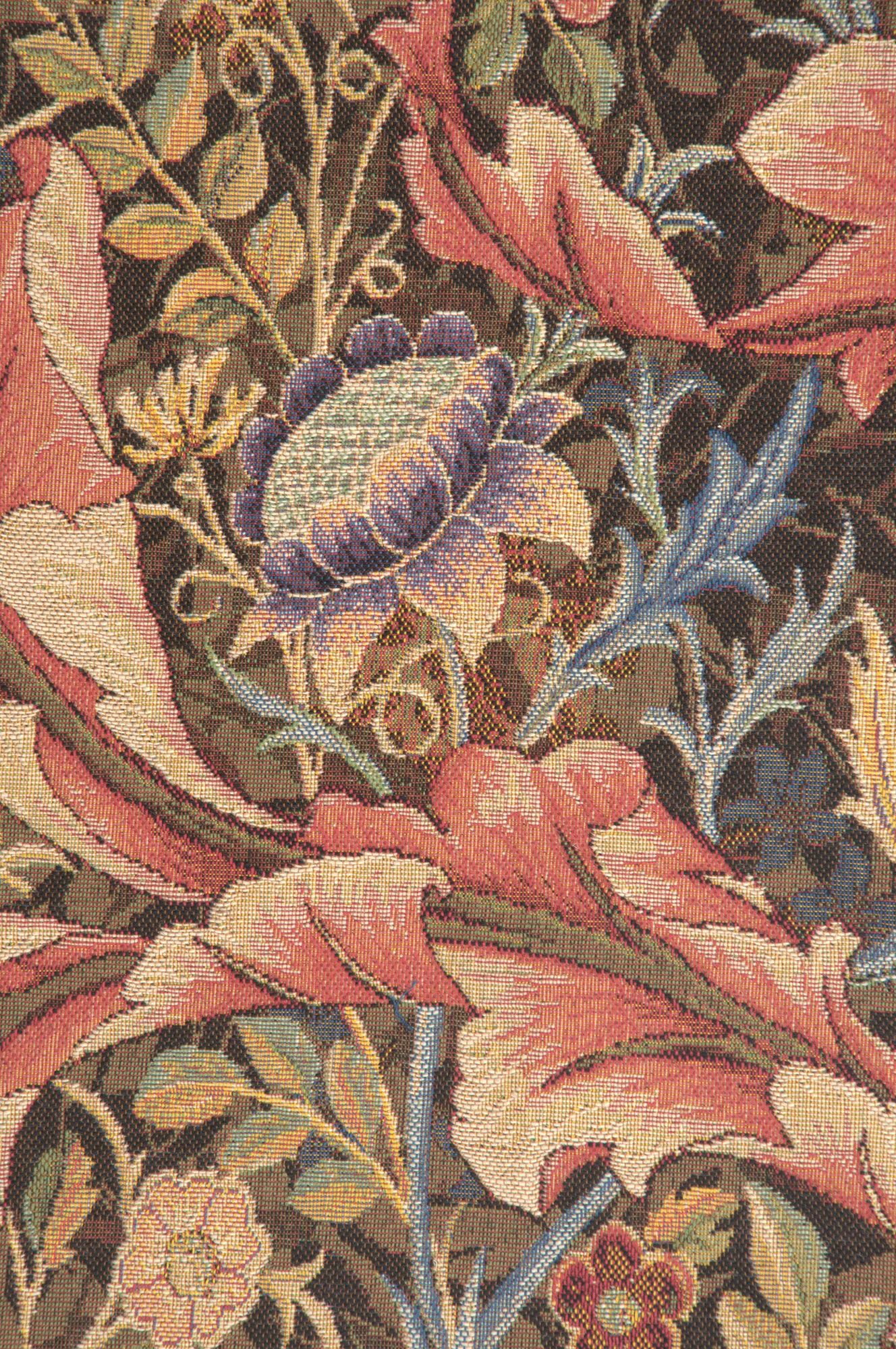 William Morris Acanthe Brown Medium Tapestry Wall Hanging 58 x 28 in