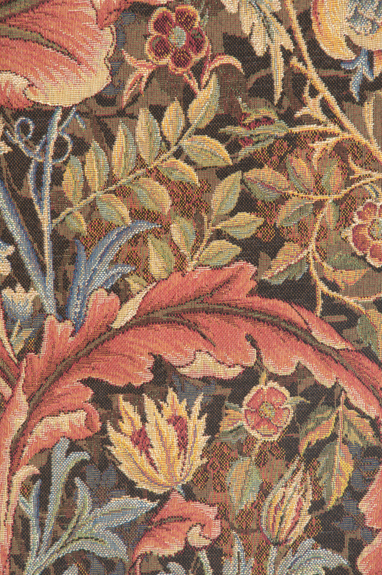 William Morris Acanthe Brown Medium Tapestry Wall Hanging 58 x 28 in