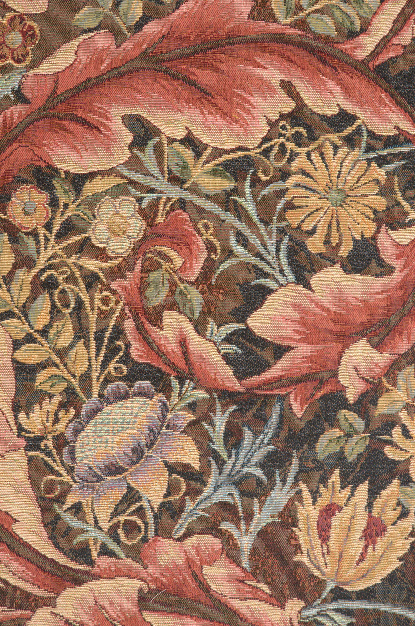 William Morris Acanthe Brown Large Tapestry Wall Hanging 70 x 29 in