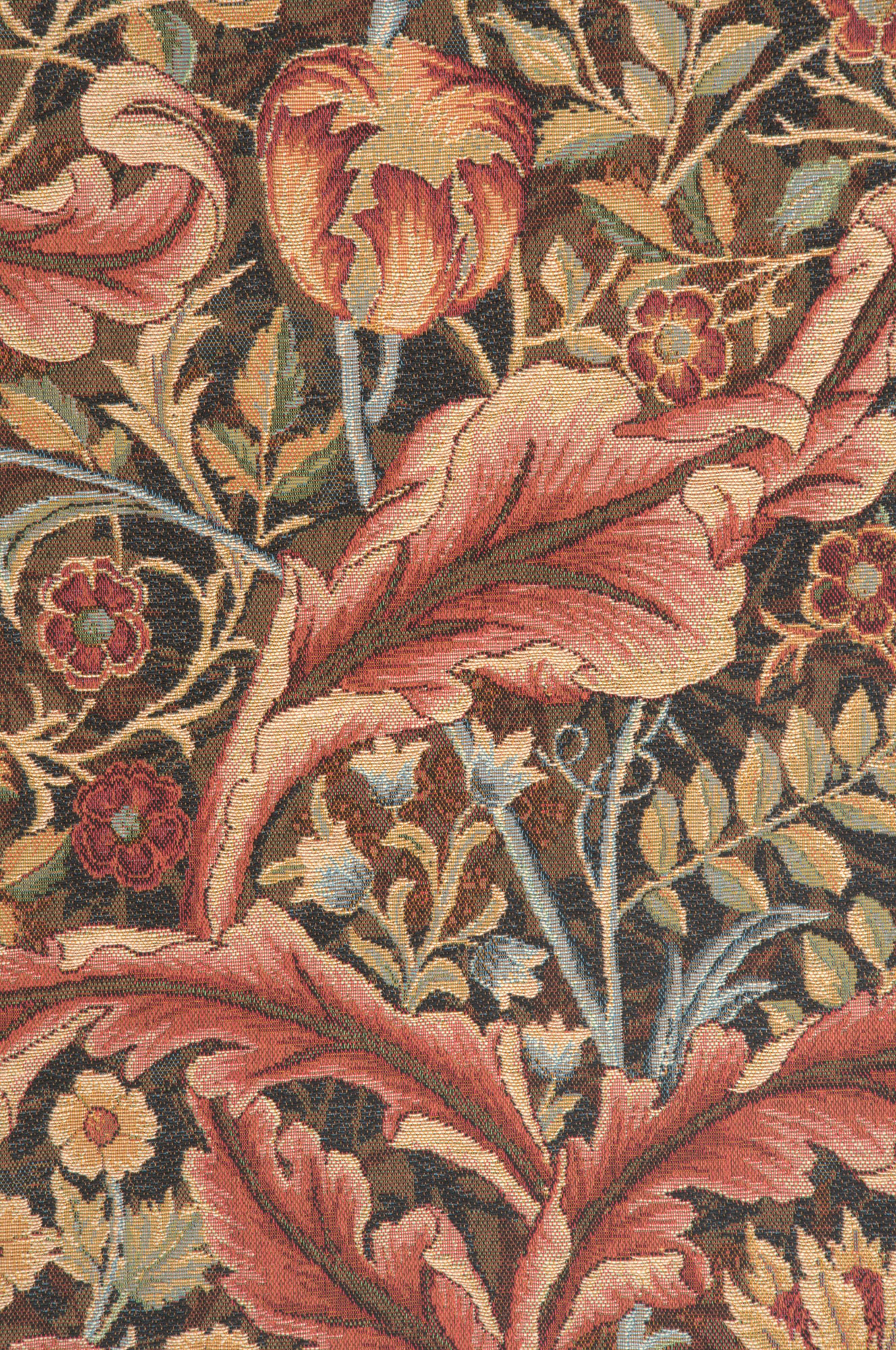 William Morris Acanthe Brown Large Tapestry Wall Hanging 70 x 29 in