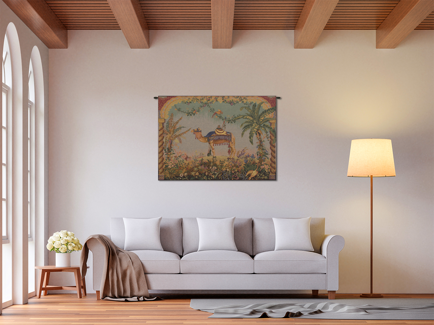 Decorative The Camel Large Vinatage Tapestry Wall Hanging 44 x 58 in