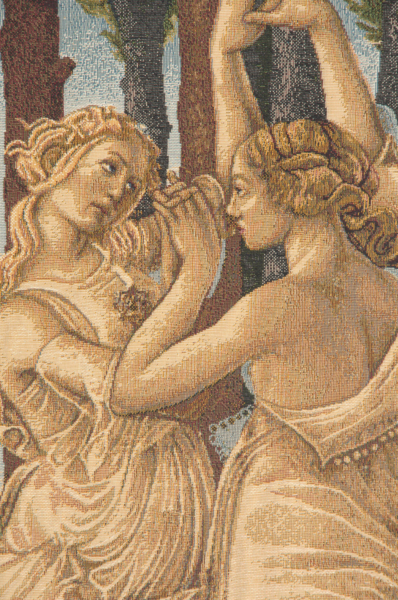 Sandro Botticelli Tre Grazie Vintage Tapestry Wall Hanging 38 x 26 in
