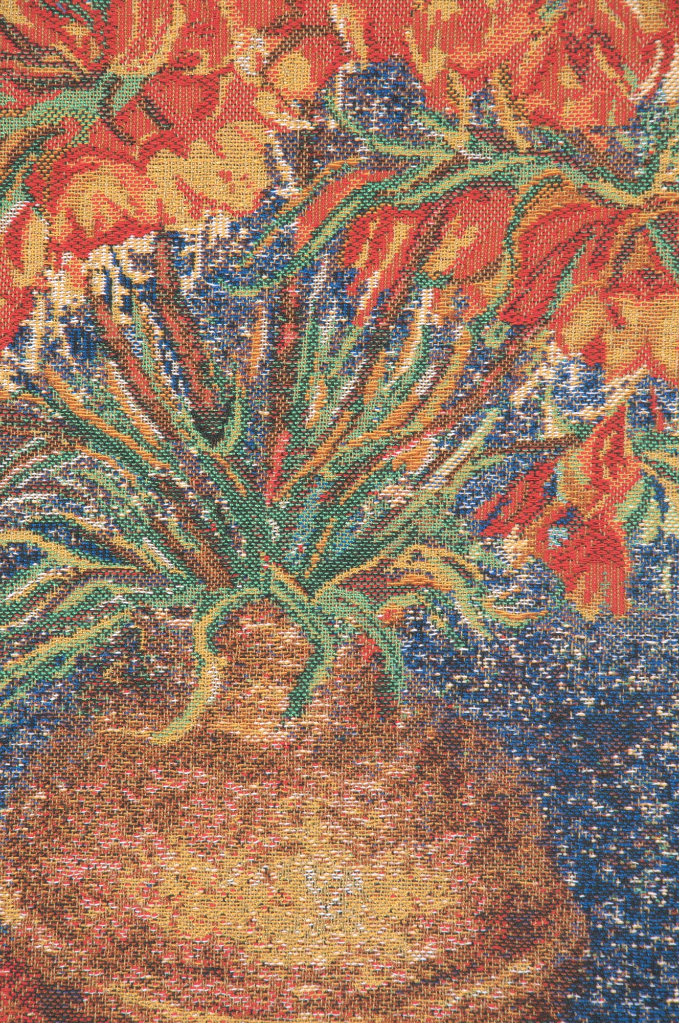 Vincent Van Gogh Fritillaries Tapestry Pillow Cover 16x16 Inch Cotton Jacquard Woven Cushion Cover
