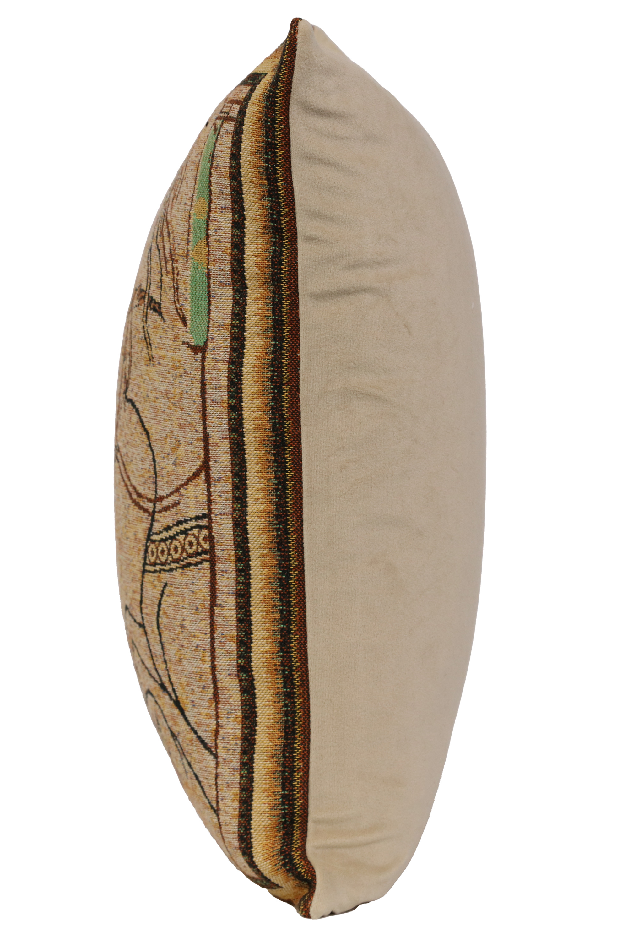 Croise Genoux I Belgian Tapestry Pillow Cover 16x16 Inch Cotton Jacquard Woven Cushion Cover