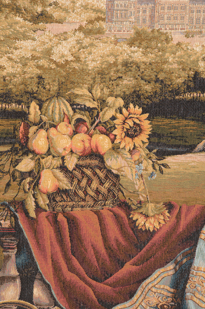 Chateau Bellevue Landscape Tapestry Wall Hanging 58 x 58 in