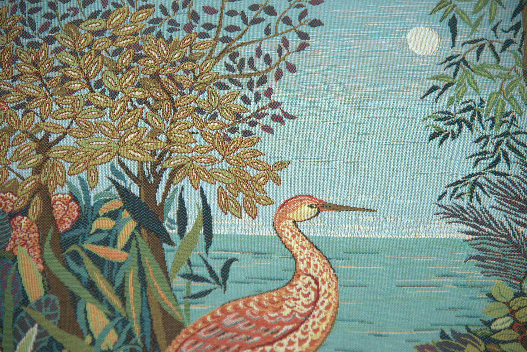 Paysage Heron Lac Foret Forest Tapestry Wall Hanging 19 x 30 in