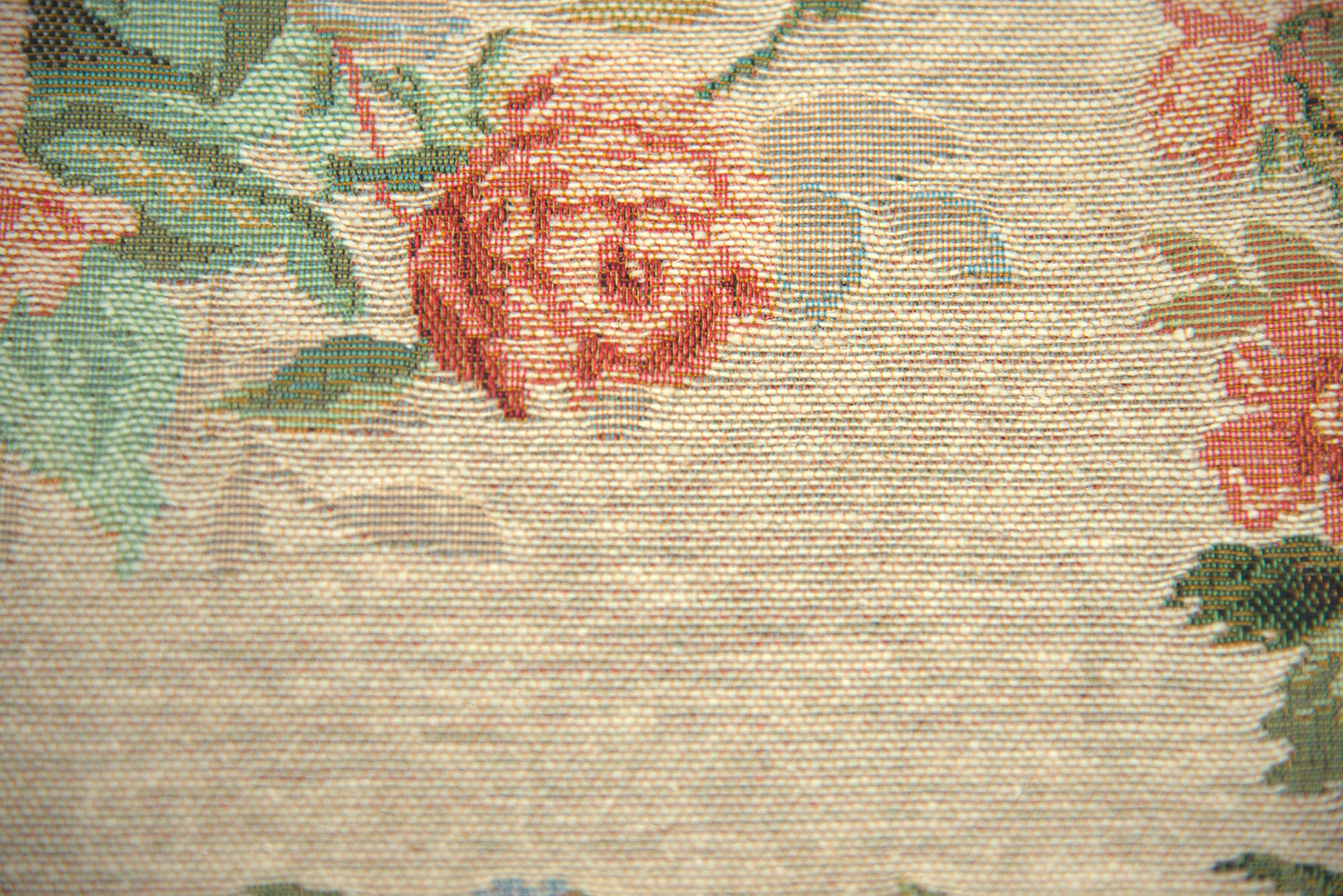 Floral Amboise Medallion Tapestry Pillow Cover 19x19 Inch Cotton Jacquard Woven Cushion Cover