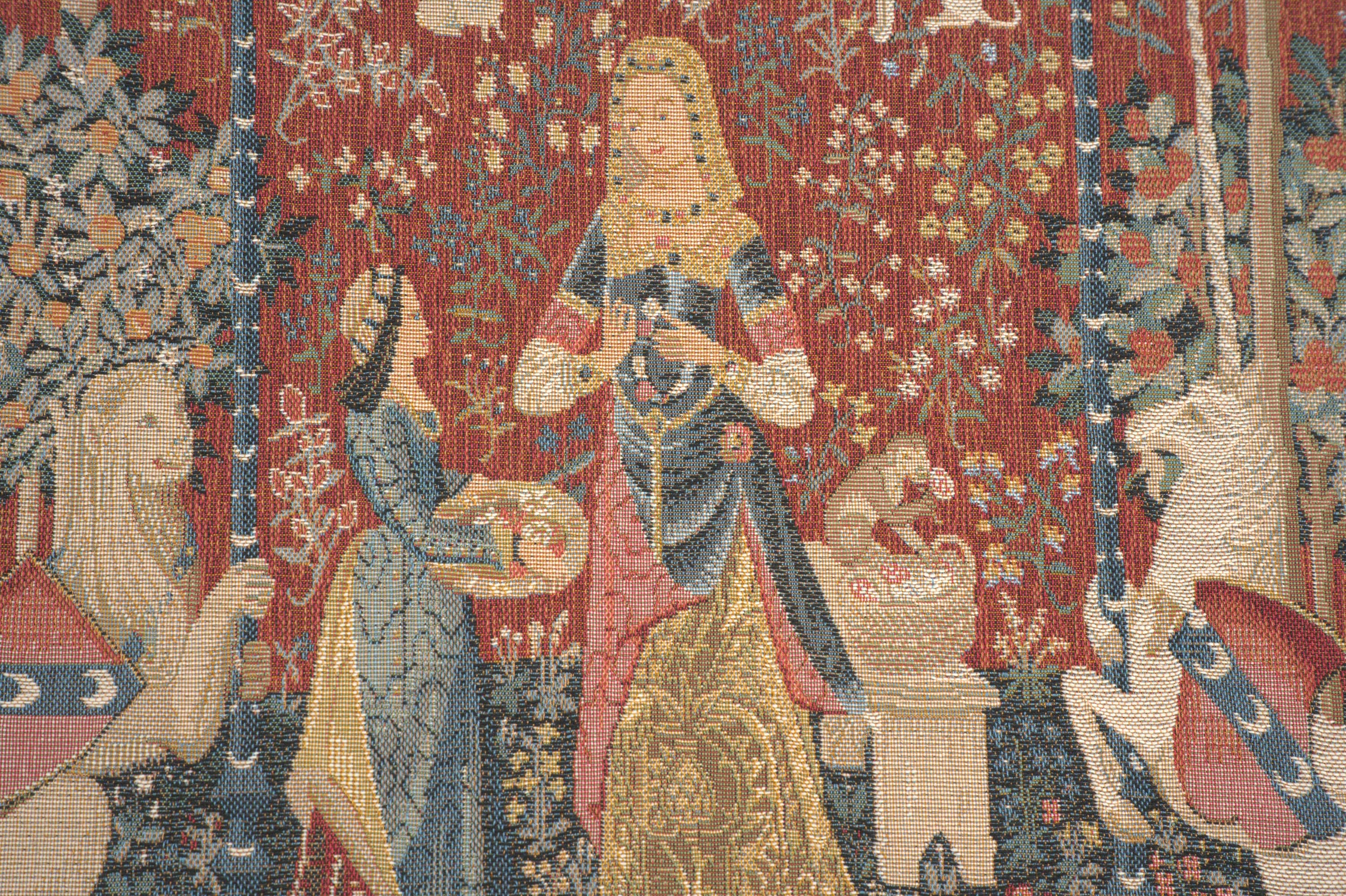 Medieval The Smell Large Tapestry Pillow Cover 19x19 Inch Cotton Jacquard Woven Cushion Cover