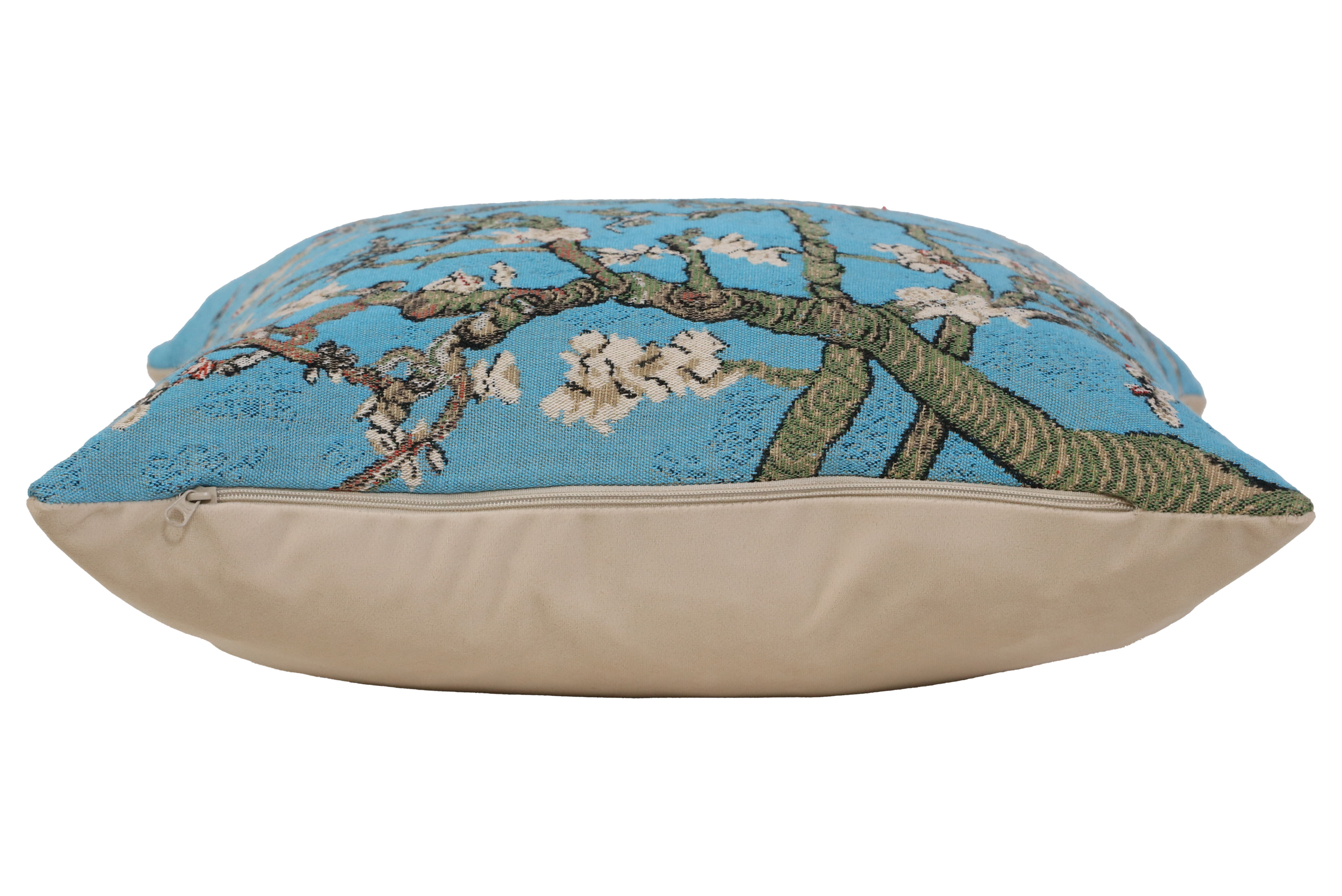 Vincent Van Gogh The Almond Blossom Tapestry Pillow Cover 16x16 Inch Cotton Jacquard Woven Cushion Cover