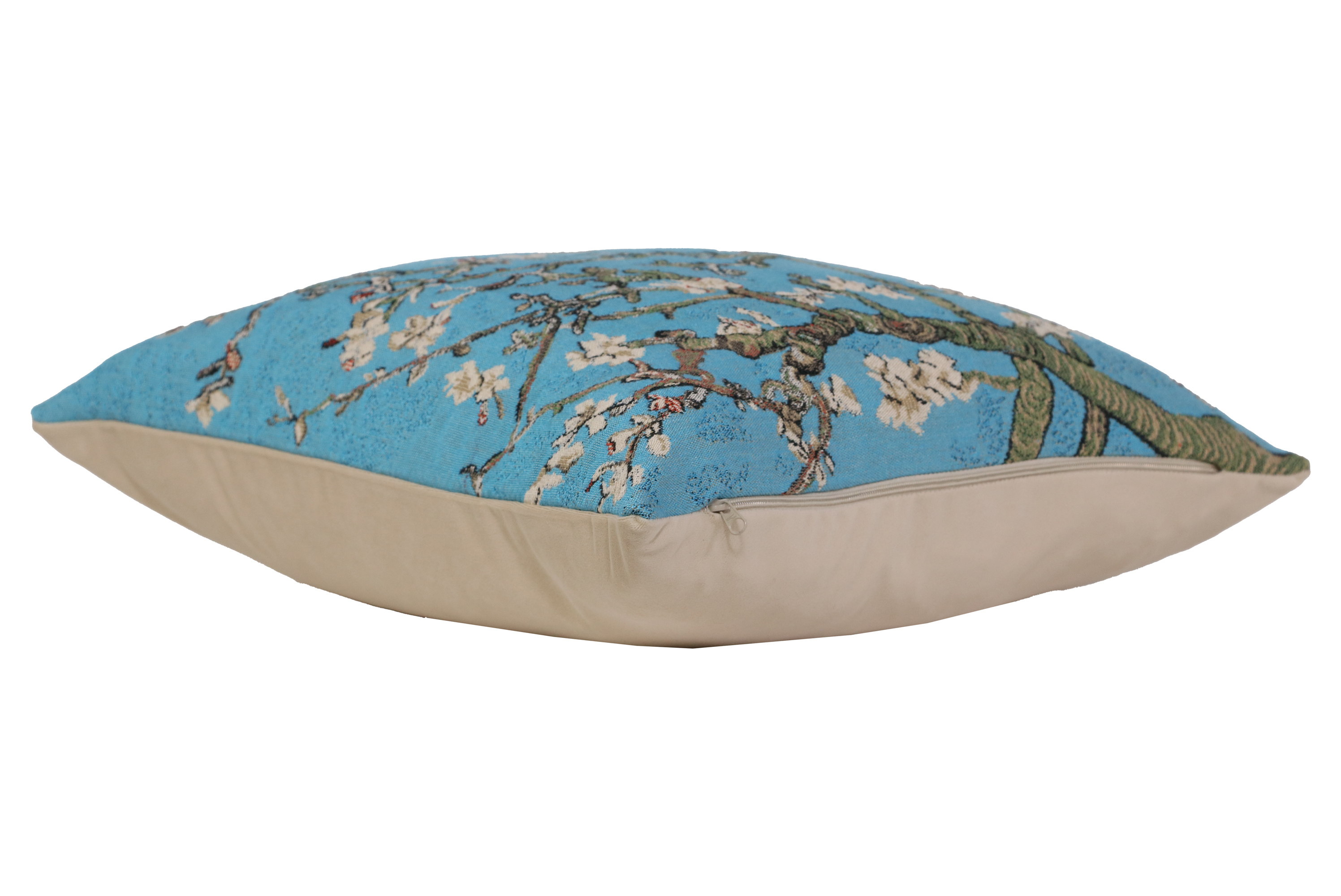 Vincent Van Gogh The Almond Blossom Tapestry Pillow Cover 16x16 Inch Cotton Jacquard Woven Cushion Cover