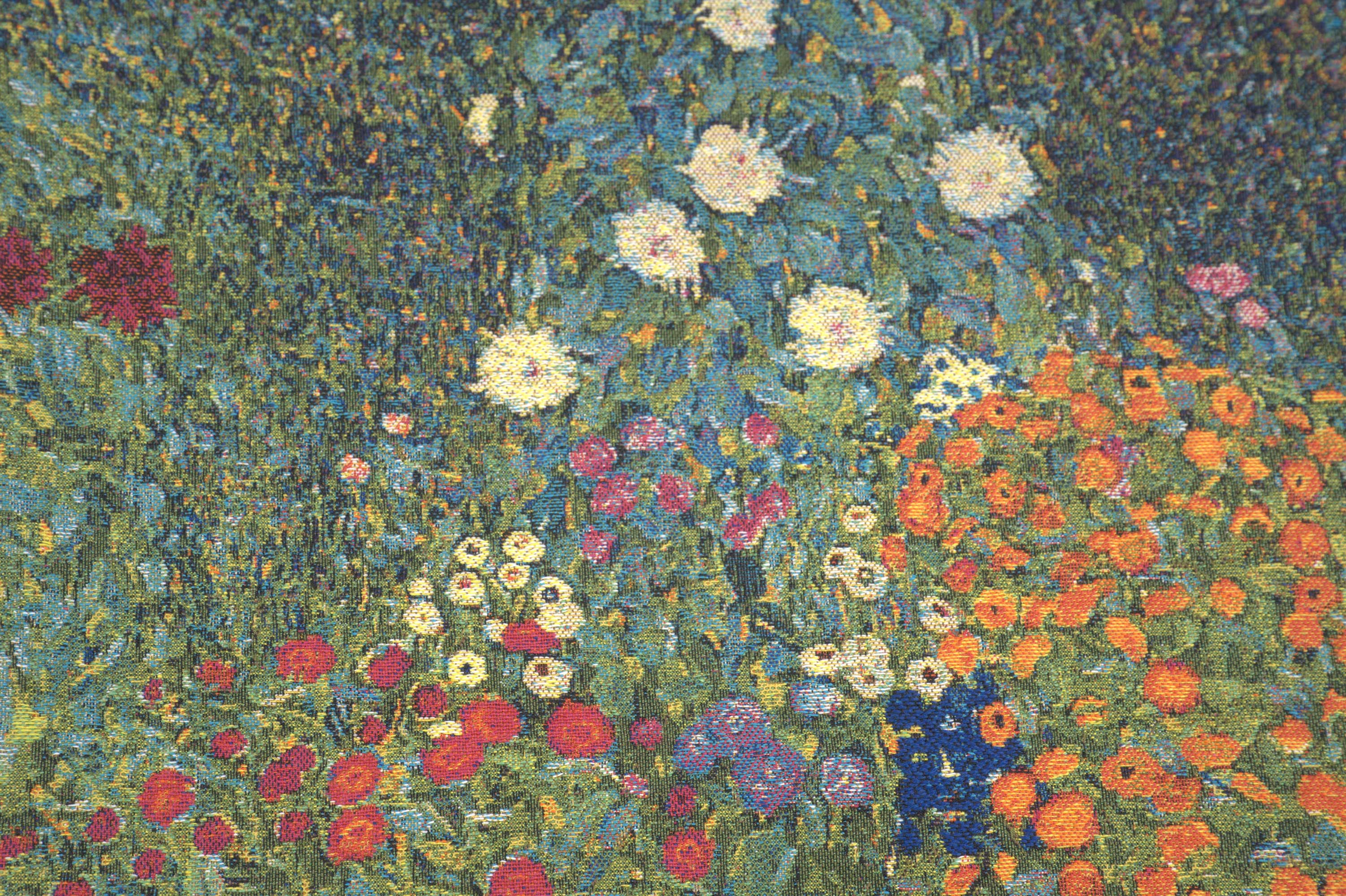 Gustav Klimt Garden Tapestry Pillow Cover 18x18 Inch Cotton Jacquard Woven Cushion Cover