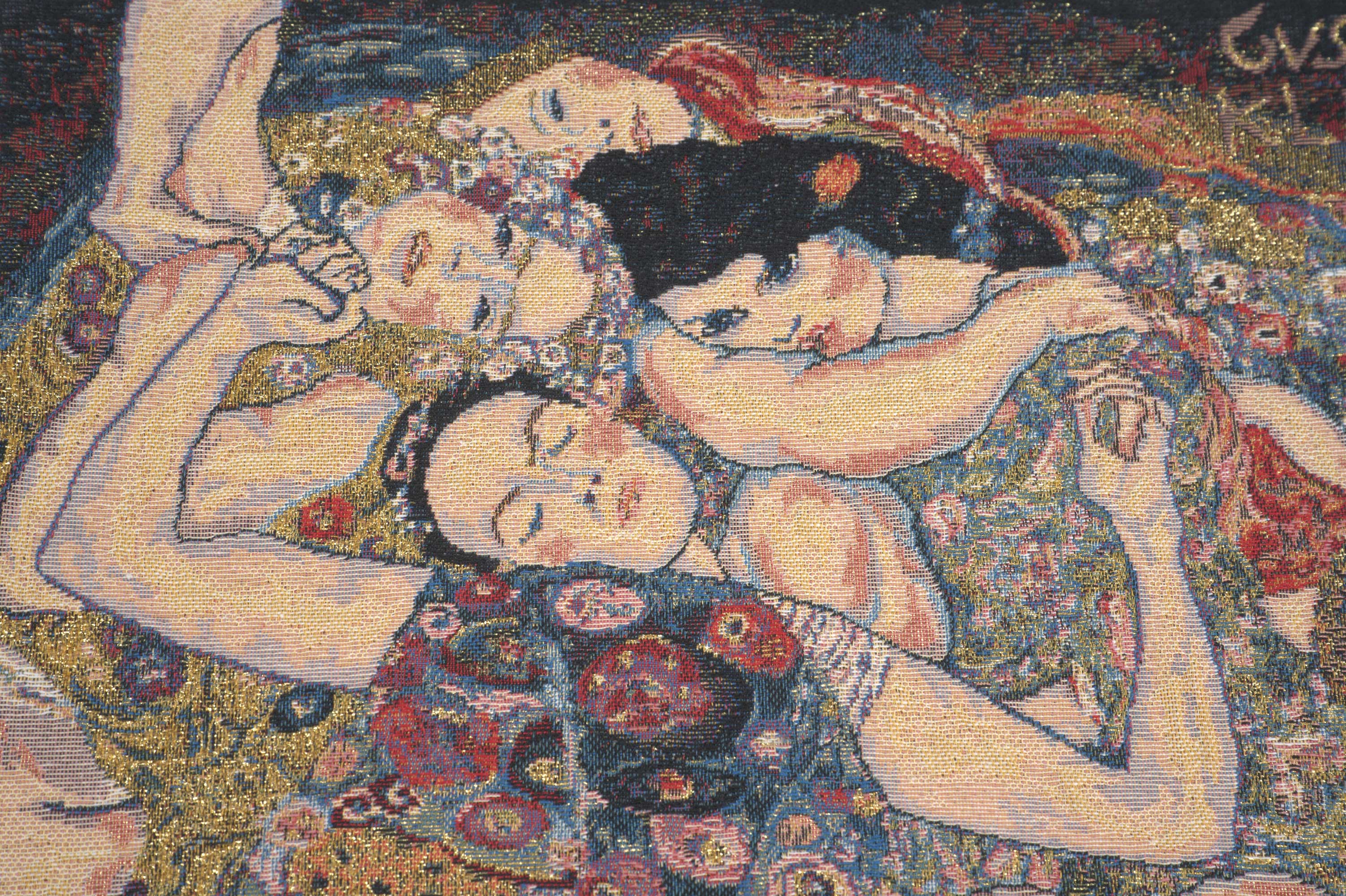 Gustav Klimt The Virgin Tapestry Pillow Cover 18x18 Inch Cotton Jacquard Woven Cushion Cover