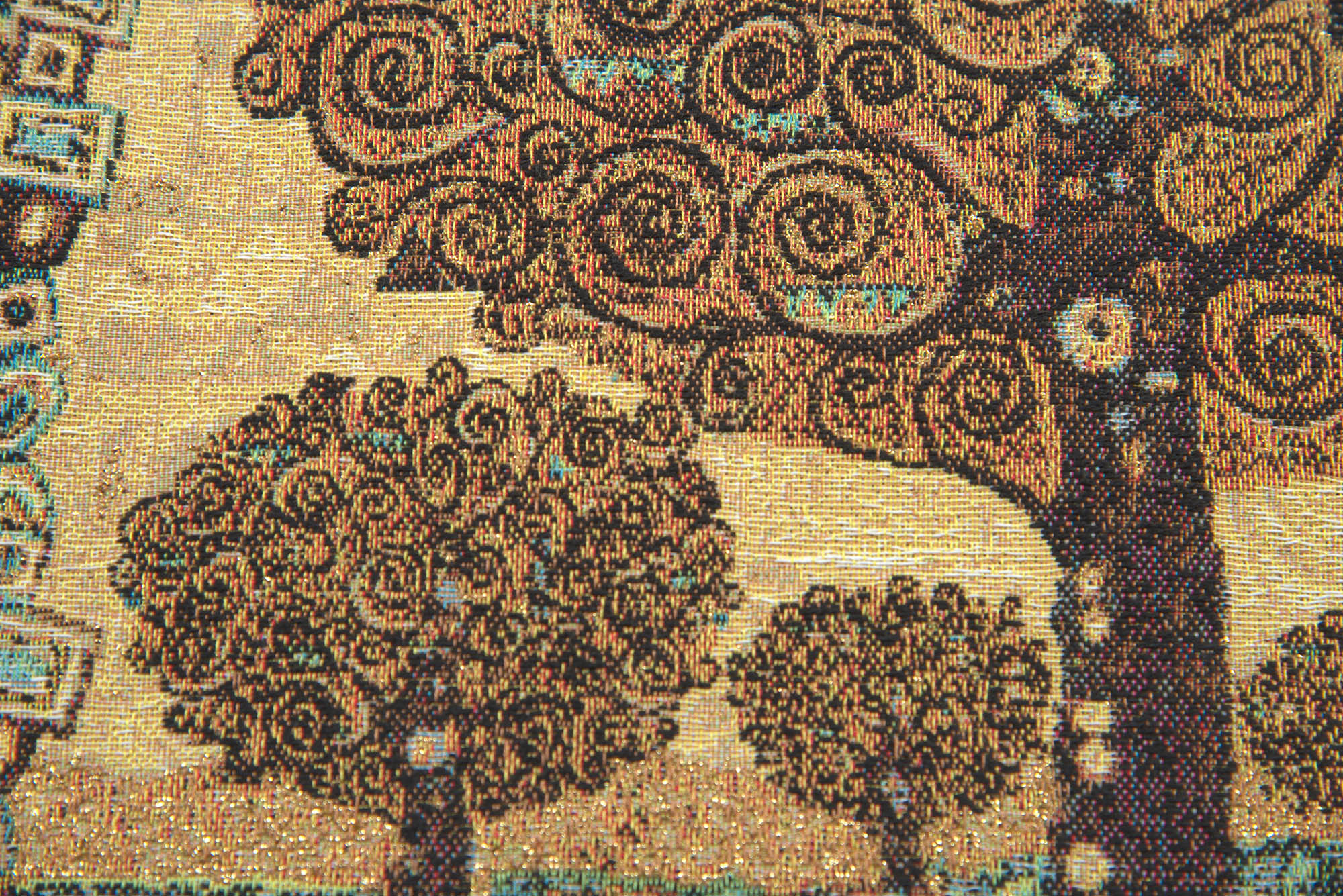 Gustav Klimt Tree of Life A Tapestry Pillow Cover 18x18 Inch Cotton Jacquard Woven Cushion Cover