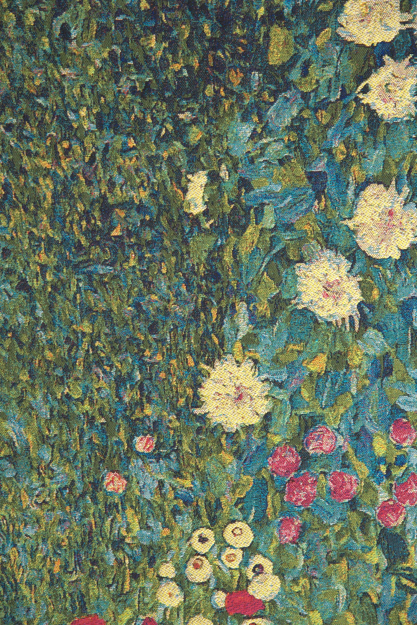 Gustav Klimt Flower Garden III Vintage Tapestry Wall Hanging 27 x 27 in